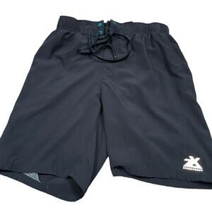 ZeroXposur Boys M Swim Trunks Board Shorts Black UPF 50+ Offshore Beach